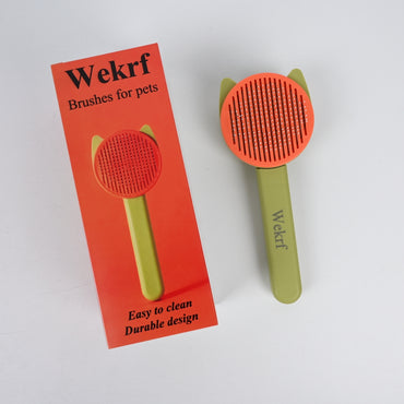 Wekrf Green Cat Grooming Brushes for Pets Deshedding Brushes for Pets with Steel Pins
