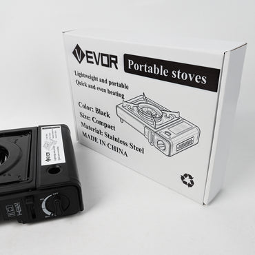 VEVOR Portable Stoves Portable Energy Saving Gas Stove Black Lightweight High Efficiency Quick Heating for Outdoor Camping