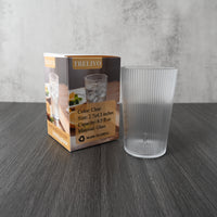TRELIVO Drinking Glasses Clear Drinking Cups Durable Easy Clean Stackable for Everyday Beverage Use