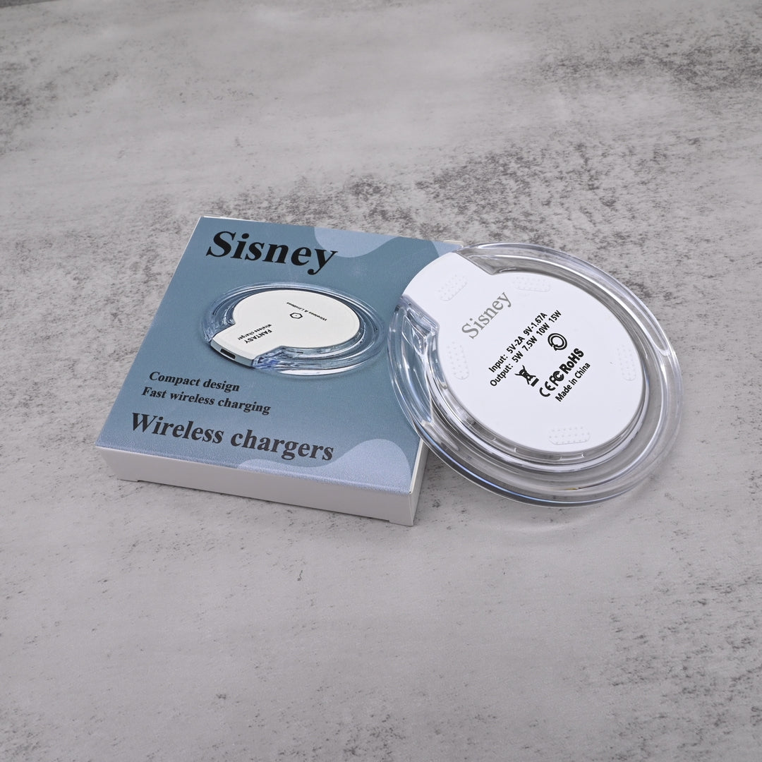 Sisney Wireless Chargers - Ultra-Thin 5W Fast Charging Pad with Universal Compatibility