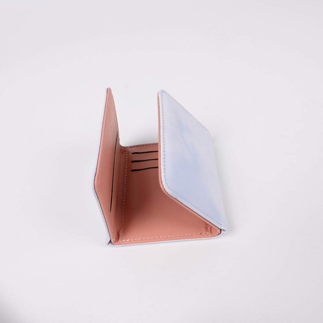 Aremath Blue Leather Wallet Slim Minimalist Wallets with Multiple Card Slots Compact and Portable Design