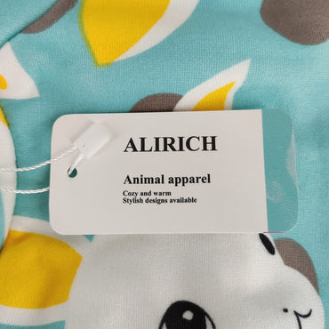 ALIRICH Printed Cartoon Pet Clothes Animal apparel - Blue Rabbit Design