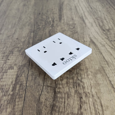 sktoo White Standard Electrical Wall Receptacle Outlet - 10A 110V with Surge Protection, Easy