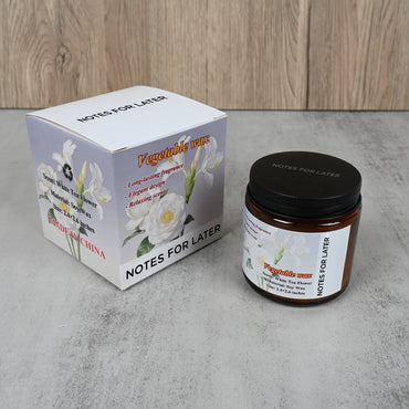 NOTES FOR LATER Natural Vegetable Wax Dry Flower Scented Candle Classic Medium Coffee & White Tea Ginger Flower Aroma