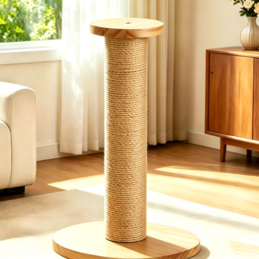 PoSuo Solid Wood Sisal Cat Scratching Post - Durable Cat Tower & Climbing Frame Toy for Indoor Cats
