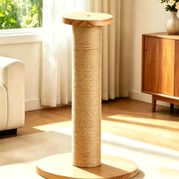 PoSuo Solid Wood Sisal Cat Scratching Post - Durable Cat Tower & Climbing Frame Toy for Indoor Cats