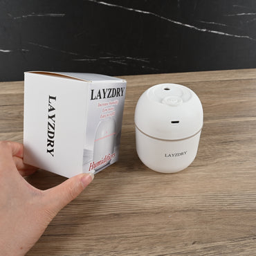 LAYZDRY Mini Humidifier Small Droplet White Compact Quiet for Desk Nightstand Auto Shut Off