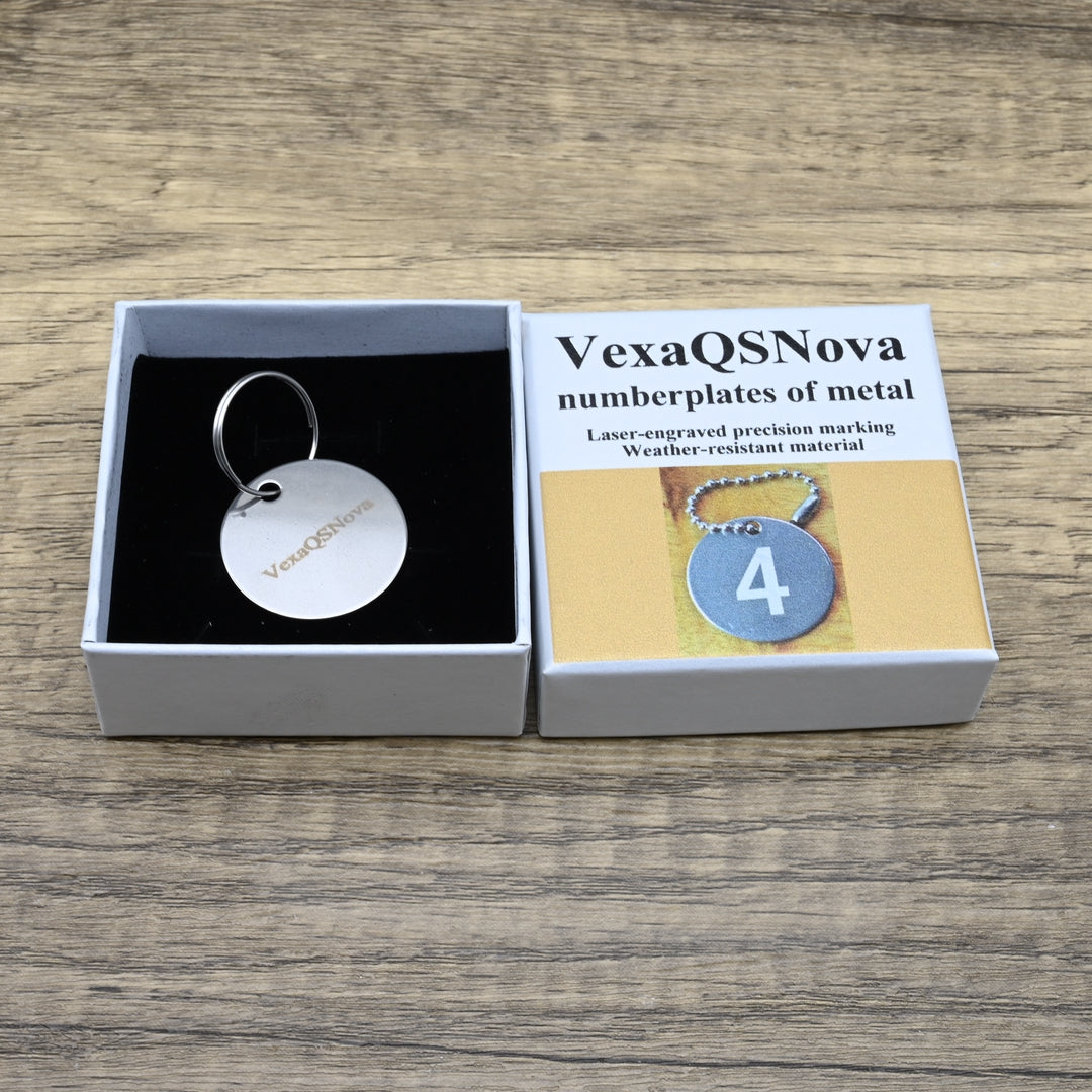VexaQSNova Custom Metal ID Number Plates Premium Stainless Steel Numberplates of Metal for Personal Identification