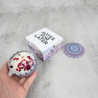 NOTES FOR LATER Lavender Scented Soy Wax Candle with Dried Petals Aromatherapy Candle for Sleep & Relaxation