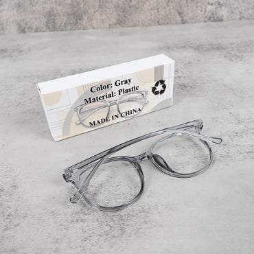 AMOLUCE Sleek Gray Eyeglass Frames Lightweight Comfortable for Men Women Daily Professional Wear