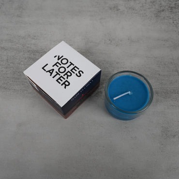 NOTES FOR LATER Beach Walk Scented Candle in Blue Coastal Soy Wax Candle with Ocean Breeze Fragrance