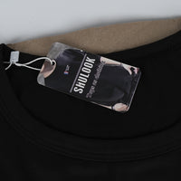 SHULOOK Classic Black Long Sleeve Shirt for Men Medium Cotton Comfort Fit Versatile Style