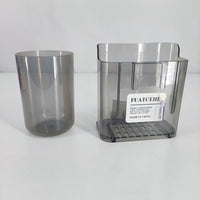 FUATCEHE Practical Translucent Gray Toothbrush Holder - Keep Your Bathroom Organized