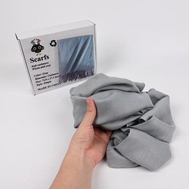 UGLY TIME Cashmere Scarf Gray Ultra Soft Winter Scarves for Men and Women Elegant Fashion Accessory