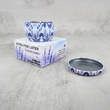 NOTES FOR LATER Violet King Scented Soy Candle with Dried Petals Aromatherapy Candle for Home, Gifting & Air Purification