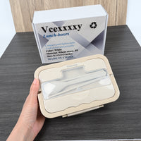 Vcexxxxy Eco-Friendly Wheat Straw Lunch Box Nordic White Leak-Proof Container for On-the-Go Meals