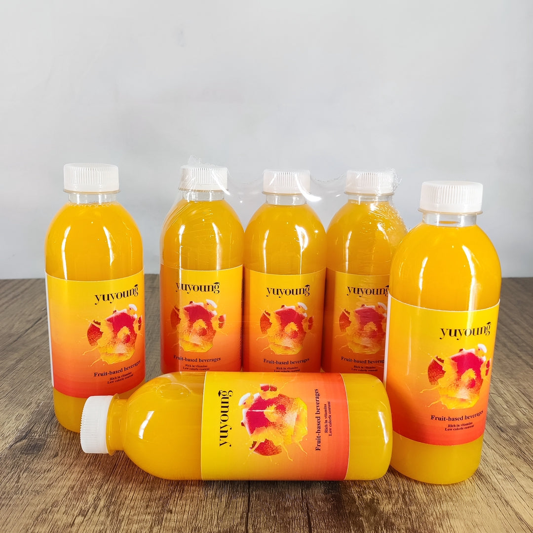 yuyoung Low Sugar Mango Fruit-based beverages - 12.17 fl oz Bottles, Rich in Vitamin C