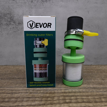 VEVOR Drinking Water Filters Faucet Filter Nozzle 360 Degree Rotation Splash Proof Extendable Reach for Home Kitchen Use
