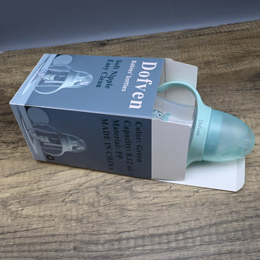Dofven Babies Bottles Green PP Material Soft Silicone Nipple Easy Clean for Comfortable Feeding