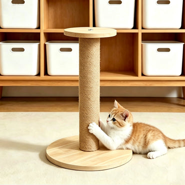 PoSuo Solid Wood Sisal Cat Scratching Post - Durable Cat Tower & Climbing Frame Toy for Indoor Cats