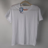 图形 White Cotton T-shirts Classic Fit Breathable Machine Washable for Everyday Wear