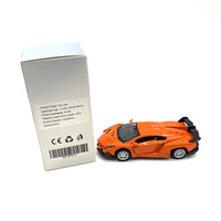SUMMUSKY Toy cars Orange Alloy Plastic Simulation Rebound Force Sports Car Friction Powered Pull Back Action Collectible Diecast Toy Cars