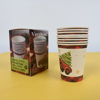 Vecphsms Eco-Friendly Disposable Paper Cups Biodegradable Cardboard Cups for Hot & Cold Drinks