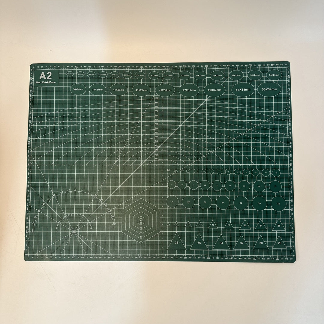 LSINBIU Professional A2 Self-Healing Cutting Mat for Arts and Crafts Use  Large Green Craft Cutting Board for Art