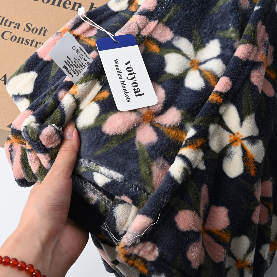 votyoal Premium Luxury Woollen Blankets Soft Knitted Winter Bedding Throws