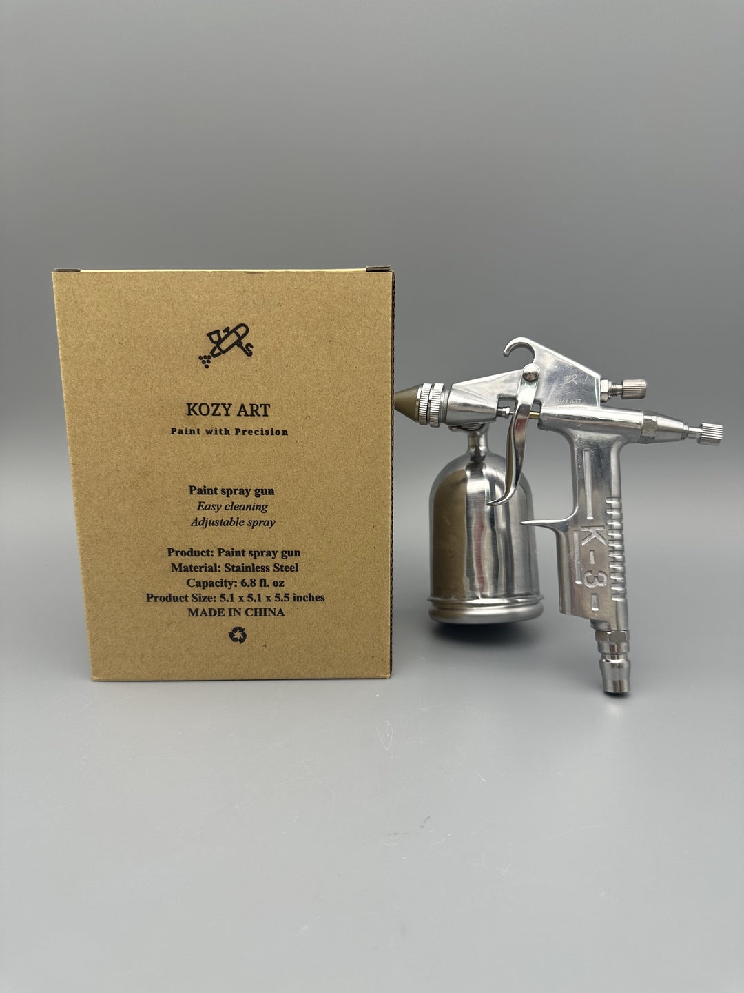 KOZY ART Paint with Precision Paint Spray Gun Professional Sprayer with Precision Nozzle – Low-Overspray Design for Cars, Furniture, Cabinets & DIY Projec