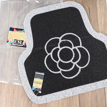 TPEMAT Automobile Floor Mats Car Floor Mats Camellia Silk Loop Universal Fit for Cars Trucks SUVs