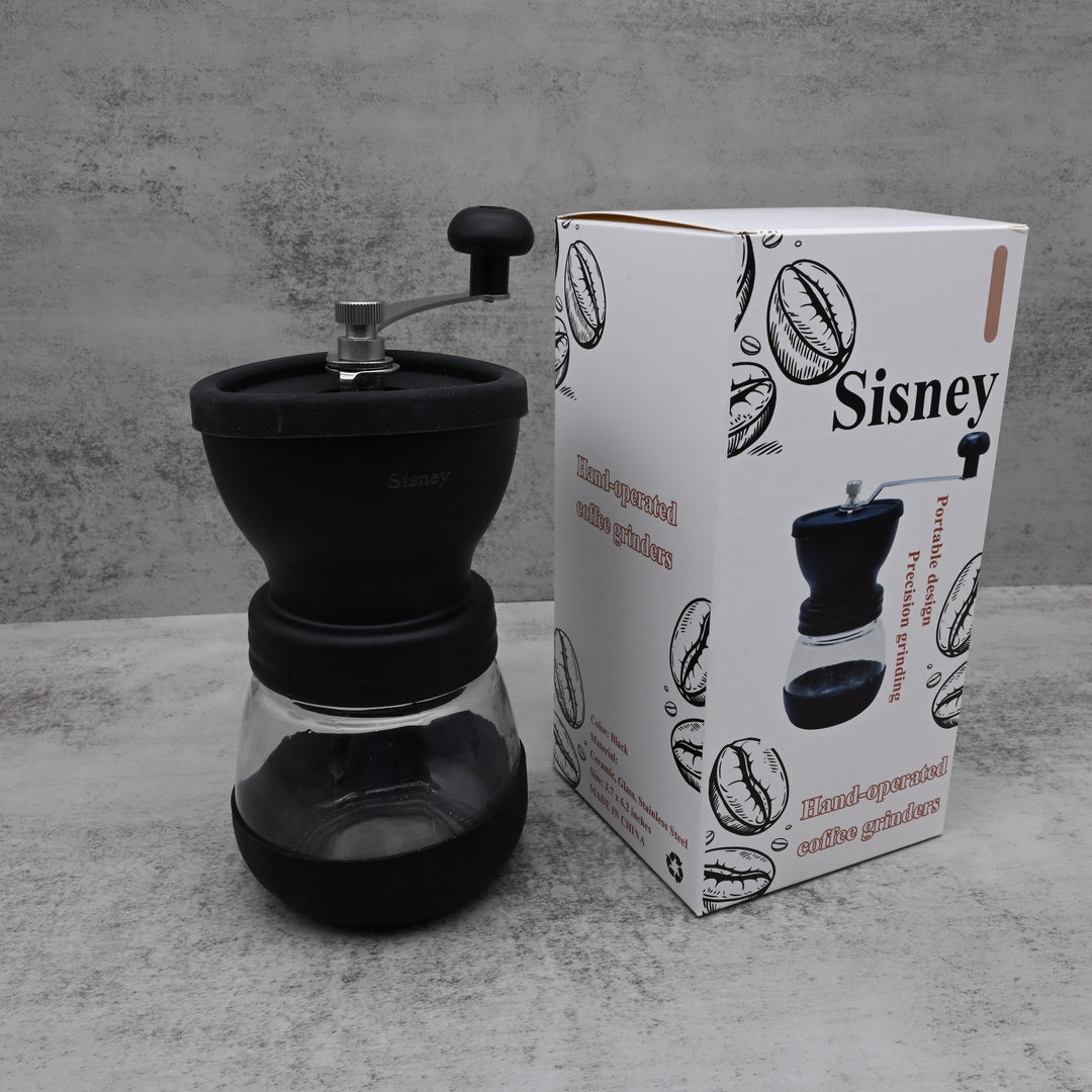 Sisney Premium Hand-Operated Coffee Grinders - Ceramic Burr Manual Coffee Mill with Adjustable Settings