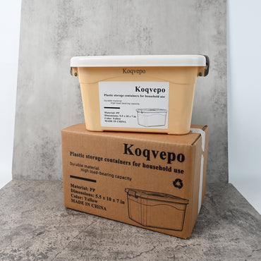 Koqvepo Plastic Storage Containers for Household Use Airtight Stackable for Kitchen Pantry