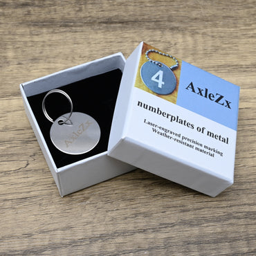 AxleZx Professional Stainless Steel Numberplates of Metal Custom Engraved ID Tags