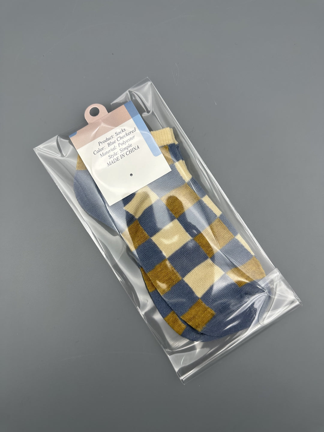 Pedalix Men's Classic Blue Plaid Blue Checkered Socks