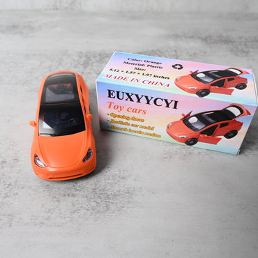 EUXYYCYI-28 Kids Inertia Toy Car with Openable Doors Model for Boys, Realistic Pull-Back Vehicle