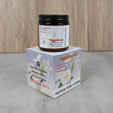 NOTES FOR LATER Natural Vegetable Wax Dry Flower Scented Candle Classic Medium Coffee & White Tea Ginger Flower Aroma