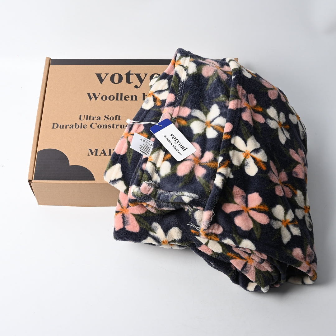 votyoal Premium Luxury Woollen Blankets Soft Knitted Winter Bedding Throws