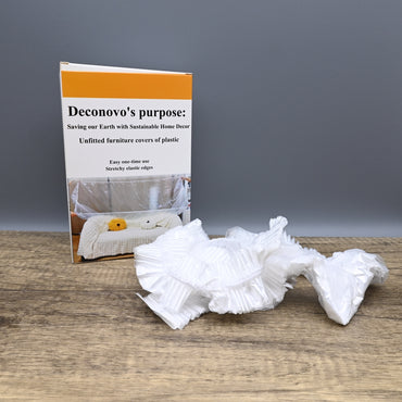 Deconovo's purpose: Saving our Earth with Sustainable Home Decor Professional Grade Unfitted Furniture Covers Of Plastic Universal Size Protection Sheets Disposable Moving Storage Dust Covers
