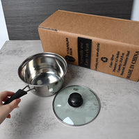 TITANIUM PAN Stainless Steel Cooking Pot Durable Versatile Stovetop Compatible Easy Clean