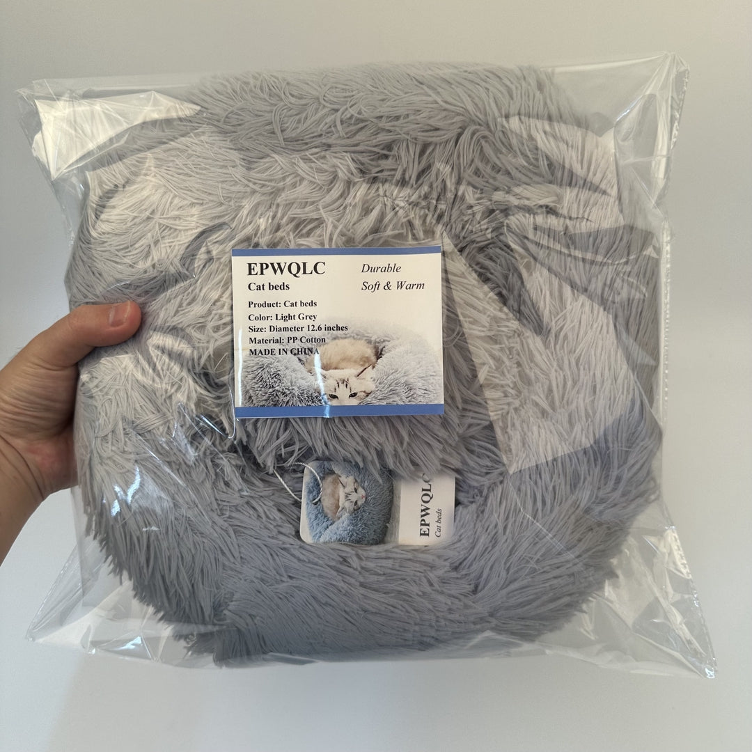 EPWQLC Ultra-Comfortable Plush Cat Bed: Stylish, Warm, and Perfect for Every Furry Friend