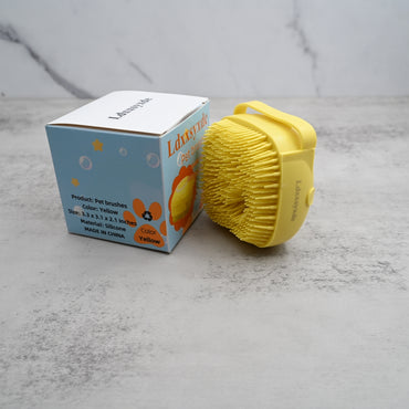 Ldxxsyxde Premium Silicone Pet Grooming Brush - Handheld Bathing & Massage Pet Brushes for Dogs and Cats
