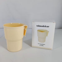 tslmodelcar Beige Car Cup Holder for Beverages, Bottles, Coffee, and Travel Mugs – Universal Fit and Easy Installation