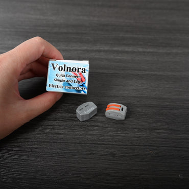 Volnora Electric Connectors Plug In Quick Wire Connectors 2 In 2 Out Terminal Block for Soft and Hard Wiring Universal Butt Splice