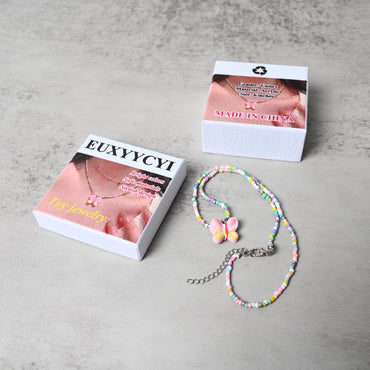 EUXYYCYI-28 Vibrant Toy Jewelry Necklace Safe & Colorful Dress-Up Accessory for Kids Ages 3+