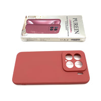 PUREIN Cell phone cases Red TPU Full Coverage Minimalist Solid Color Protective Case For Xiaomi 15 Cell Phone Cases