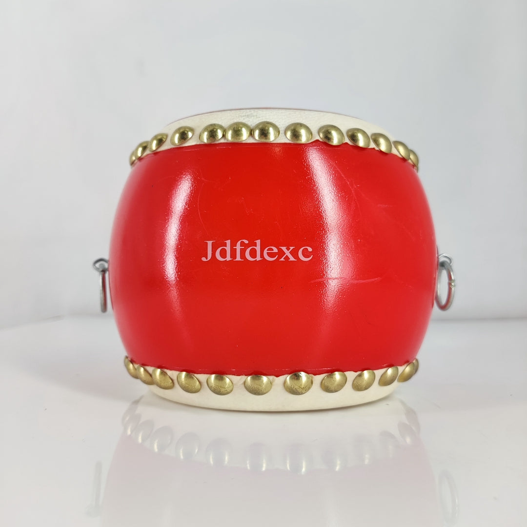 Jdfdexc Compact Red Wooden Drum - Perfect for Small Spaces and Kids