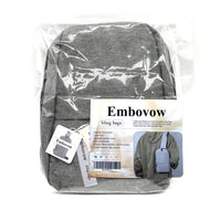 Embovow Sling bags Grey Nylon Water Repellent Scratch Resistant Wrinkle Resistant Large Capacity Multi Pocket Adjustable Strap Sling Bags