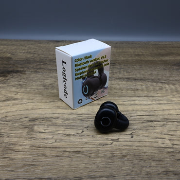 Logicode Premium Wireless Bluetooth Earphones for Sports Black Clip On Design Long Battery Life
