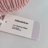tslmodelcar Car Neck Pillow - Comfortable Pink Neck Support for Long Journeys